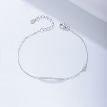 Load image into Gallery viewer, 925 Sterling Silver Simple Fashion Geometric Bar Bracelet with Cubic Zirconia