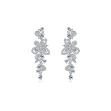 Load image into Gallery viewer, Fashion Bright Butterfly Long Earrings with Cubic Zirconia