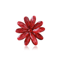 Load image into Gallery viewer, Fashion and Elegant Red Flower Brooch with Cubic Zirconia