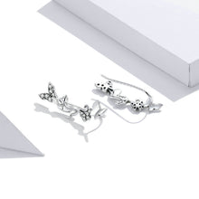 Load image into Gallery viewer, 925 Sterling Silver Fashion Temperament Cat Butterfly Stud Earrings with Cubic Zirconia