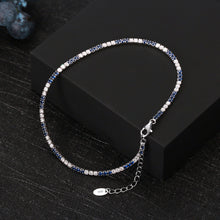 Load image into Gallery viewer, 925 Sterling Silver Fashion Temperament Geometric Blue Cubic Zirconia Anklet