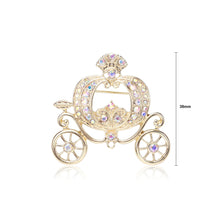 Load image into Gallery viewer, Fashion Personality Plated Gold Pumpkin Car Brooch with Cubic Zirconia