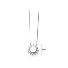 Load image into Gallery viewer, 925 Sterling Silver Fashion Simple Sun Pendant with Cubic Zirconia and Necklace