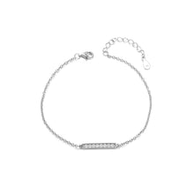 Load image into Gallery viewer, 925 Sterling Silver Simple Fashion Geometric Bar Cubic Zirconia Bracelet