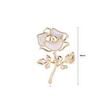 Load image into Gallery viewer, Fashion Romantic Plated Gold Rose Flower Shell Brooch