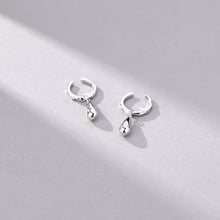 Load image into Gallery viewer, 925 Sterling Silver Simple Personality Water Drop Shaped Geometric Circle Ear Clips
