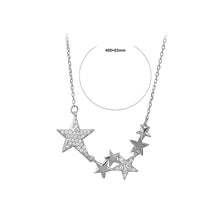 Load image into Gallery viewer, 925 Sterling Silver Fashion Simple Star Necklace with Cubic Zirconia