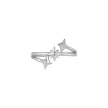 Load image into Gallery viewer, 925 Sterling Silver Fashion Simple Star Adjustable Open Ring with Cubic Zirconia