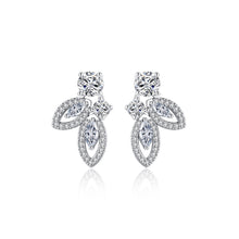 Load image into Gallery viewer, Fashion Temperament Leaf Geometric Stud Earrings with Cubic Zirconia