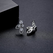 Load image into Gallery viewer, Fashion Temperament Leaf Geometric Stud Earrings with Cubic Zirconia