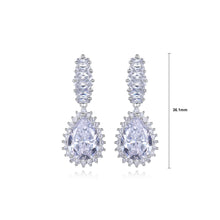 Load image into Gallery viewer, Elegant Sparkling Water Drop Geometric Earrings with Cubic Zirconia