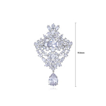 Load image into Gallery viewer, Fashion Temperament Geometric Floral Brooch with Cubic Zirconia