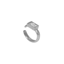 Load image into Gallery viewer, 925 Sterling Silver Simple Fashion Geometric Square White Cubic Zirconia Single Ear Clip