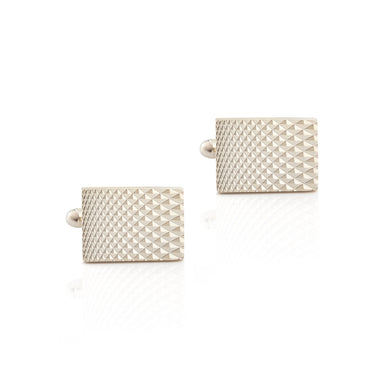 Fashion High-grade Plated Gold Geometric Pattern Rectangular Cufflinks