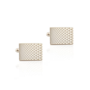 Fashion High-grade Plated Gold Geometric Pattern Rectangular Cufflinks