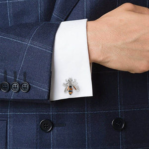 Fashion Personality Bee Cufflinks with Cubic Zirconia