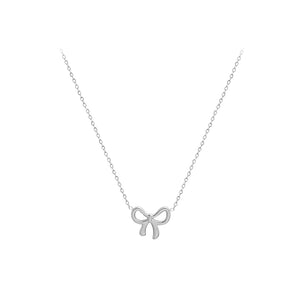 Sweet and Lovely 316L Stainless Steel Ribbon Pendant with Necklace