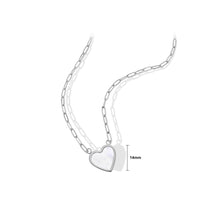 Load image into Gallery viewer, Simple Romantic 316L Stainless Steel Heart Shell Pendant with Necklace