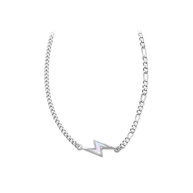 Fashion Temperament 316L Stainless Steel Lightning Shell Necklace