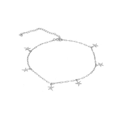 925 Sterling Silver Simple Fashion Starfish Anklet