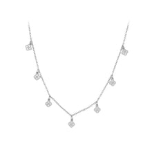 Load image into Gallery viewer, 925 Sterling Silver Simple Fashion Four-leafed Clover Necklace with Cubic Zirconia