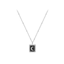 Load image into Gallery viewer, Fashion Simple 316L Stainless Steel Moon Geometric Square Pendant with Necklace
