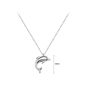 Fashion Cute 316L Stainless Steel Dolphin Pendant with Necklace
