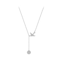 Load image into Gallery viewer, Fashion Simple 316L Stainless Steel Bird Tassel Medal Pendant with Necklace