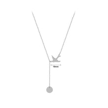 Load image into Gallery viewer, Fashion Simple 316L Stainless Steel Bird Tassel Medal Pendant with Necklace