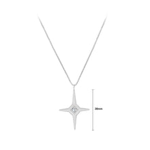 Load image into Gallery viewer, Fashion Simple 316L Stainless Steel Star Pendant with Cubic Zirconia and Necklace
