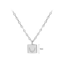 Load image into Gallery viewer, Fashion Simple 316L Stainless Steel Moon Pattern Geometric Pendant with Necklace