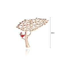 Load image into Gallery viewer, Fashion and Creative Plated Gold Tree and Bird Brooch