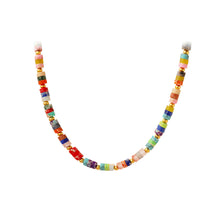 Load image into Gallery viewer, Fashion Simple Plated Gold 316L Stainless Steel Colorful Beaded Necklace