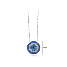 Load image into Gallery viewer, 925 Sterling Silver Brilliant Personality Devil&#39;s Eye Pendant with cubic Zirconia and Necklace