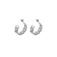 Load image into Gallery viewer, Simple Personality 316L Stainless Steel Braided Geometric Circle Earrings