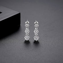 Load image into Gallery viewer, Fashion Simple Flower Tassel Earrings with Cubic Zirconia