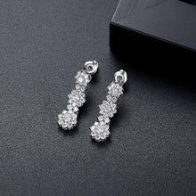 Load image into Gallery viewer, Fashion Simple Flower Tassel Earrings with Cubic Zirconia