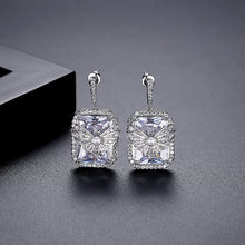 Load image into Gallery viewer, Fashion Temperament Butterfly Geometric Square Earrings with Cubic Zirconia