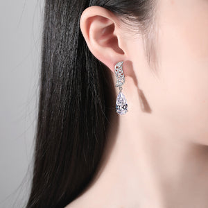 Fashion Simple Geometric Water Drop Earrings with Cubic Zirconia