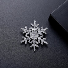 Load image into Gallery viewer, Fashion Simple Snowflake Brooch with Cubic Zirconia