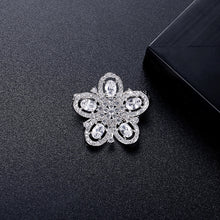 Load image into Gallery viewer, Fashion Simple Flower Brooch with Cubic Zirconia