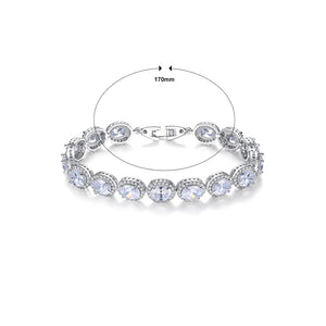 Fashion Elegant Geometric Oval Bracelet with Cubic Zirconia