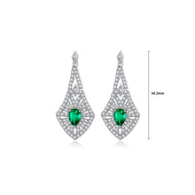 Load image into Gallery viewer, Fashion Elegant Diamond Geometric Long Earrings with Cubic Zirconia