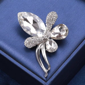 Fashion Bright Butterfly Brooch with Cubic Zirconia