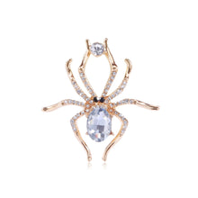 Load image into Gallery viewer, Fashion Personality Plated Gold Spider Brooch with Cubic Zirconia