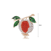 Load image into Gallery viewer, Fashion Sweet Plated Gold Pomegranate Brooch with Cubic Zirconia