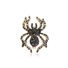 Load image into Gallery viewer, Fashion Personalised Plated Gold Spider Brooch with Cubic Zirconia