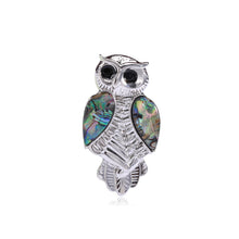 Load image into Gallery viewer, Fashion Cute Owl Colorful Shell Brooch with Cubic Zirconia