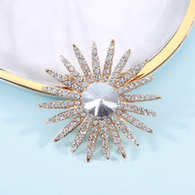 Load image into Gallery viewer, Fashion Temperament Plated Gold Sunflower Brooch with Cubic Zirconia