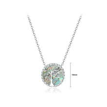 Load image into Gallery viewer, 925 Sterling Silver Fashion Temperament Tree Of Life Colorful Shell Geometric Pendant with Necklace